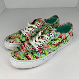 Vans Womens 721356 Teal Pink Flamingo Ultacrush Sneakers Size 7.5 Canvas Shoes